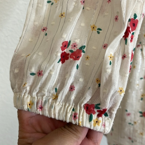 Cat & Jack Girls Mock Neck Floral Dress Sz 7/8 - Picture 5 of 10